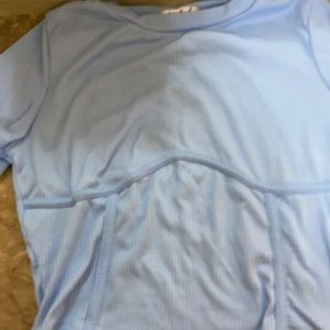 Blue Blouse crop top